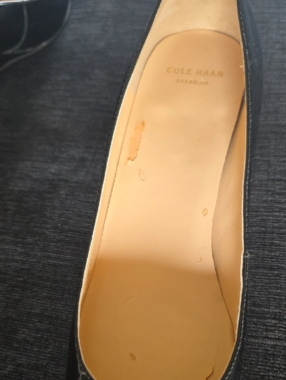 Cole Haan Black Patent Wedge Pumps Size 8 - Picture 6 of 6